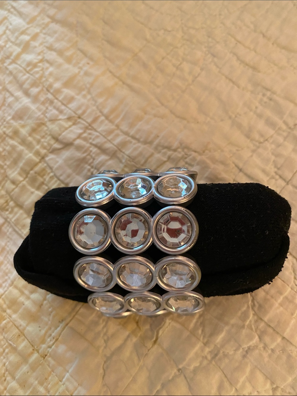 Crystal Stretch Bracelet - Clear/Silver